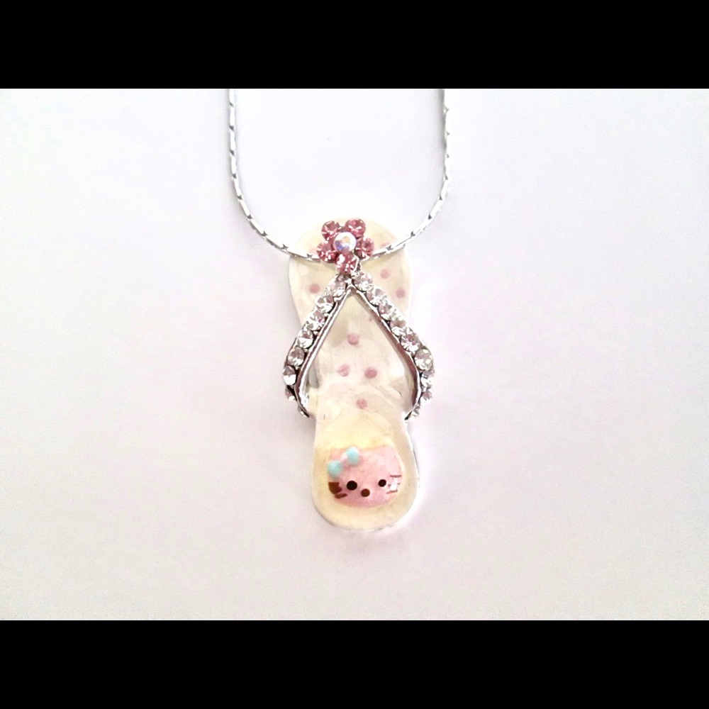 New Rucinni Hello Kitty Flip Flop Necklace